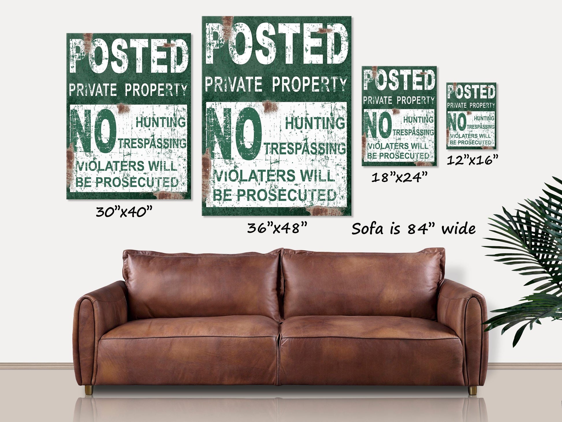 Posted Private Property Canvas Sign, Decorative Faux Metal Home Decor, Farmhouse Decor, Indoor Canvas Sign, Vintage Reproduction