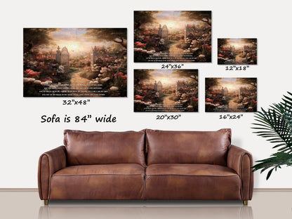 Hymn Canvas Wall Art, Christian Art, Christian Gifts, In The Garden Hymn, Vintage Canvas Art, Christian Home Decor, And He Walks With Me