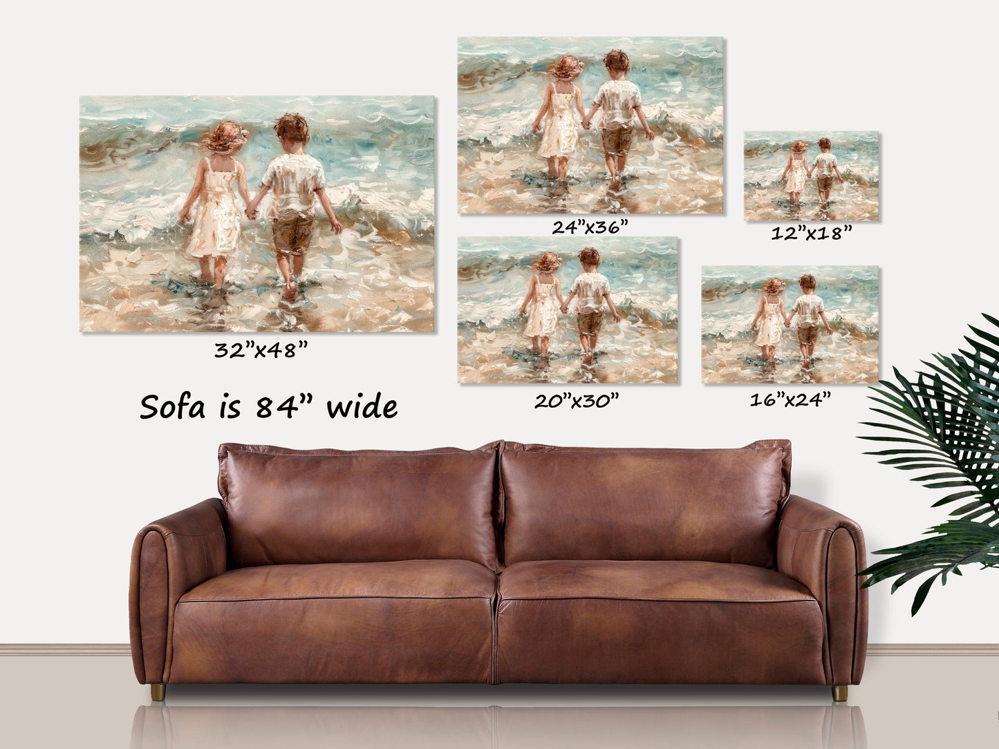 Beach Bathroom Decor, A Day at the Beach, Canvas Wall Art, Oceanside Decor, Coastal Bathroom Art, Beach Art Prints, Canvas Beach Art