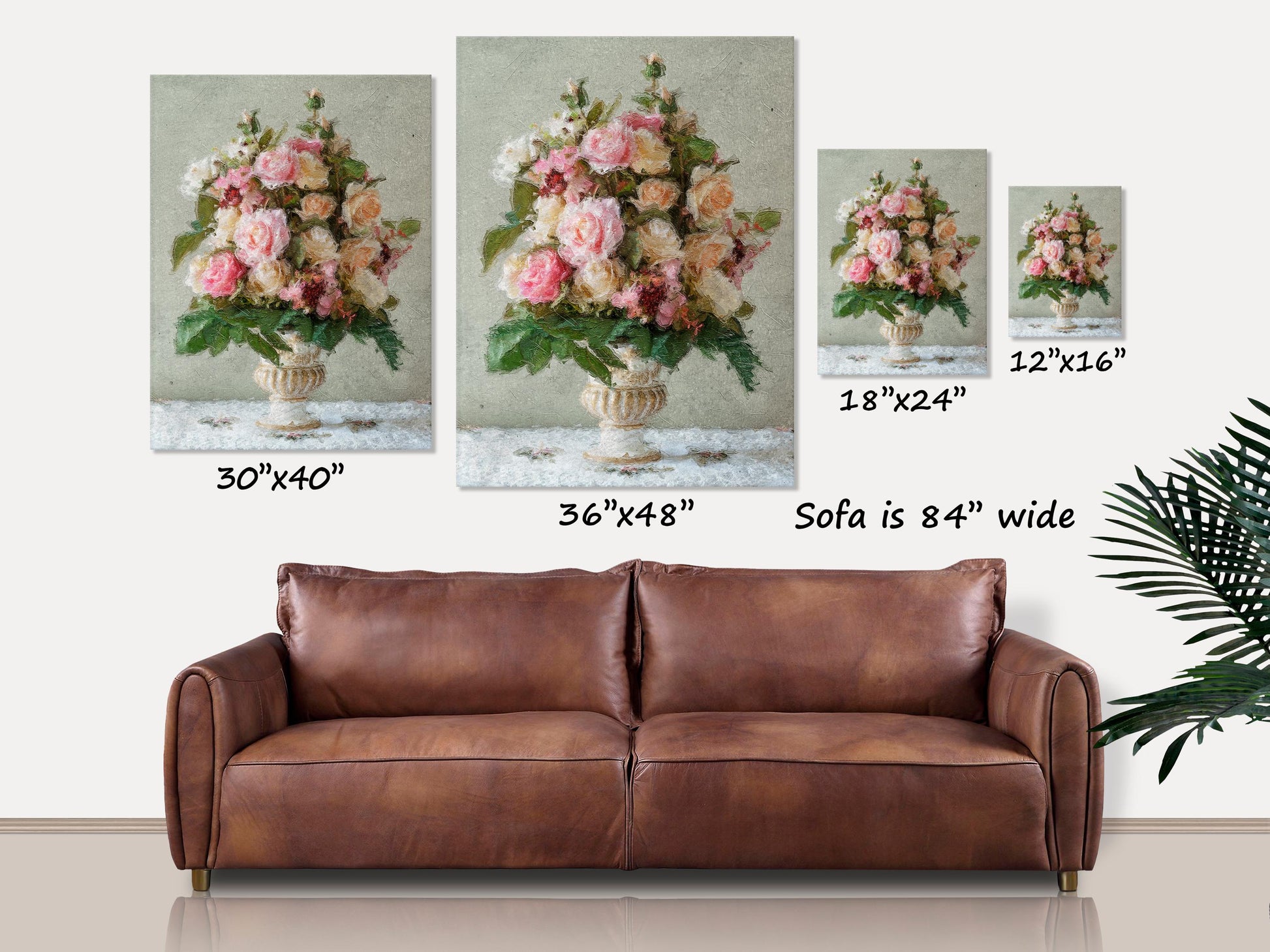 Peonies Print, Large Canvas Wall Art, Summer Flower Picture, Peonies In A Vase, Vintage Home Decor, Vintage Floral Art, Peony Gifts