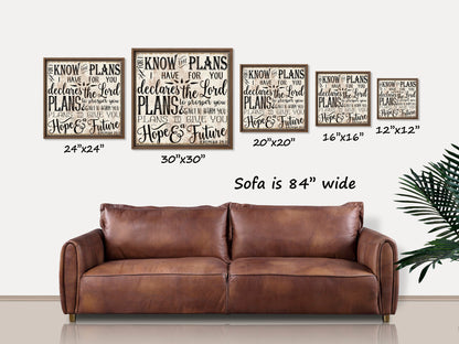 Jeremiah 29:11 Framed Canvas Print