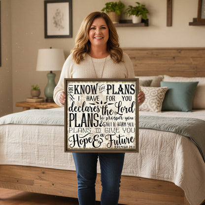Jeremiah 29:11 Framed Canvas Print