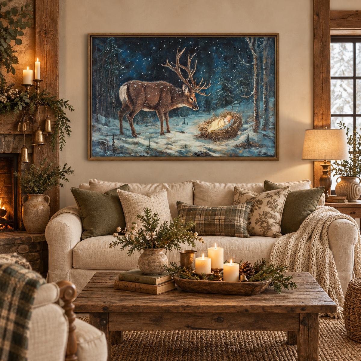 Majesty Wood Framed Canvas Wall Art