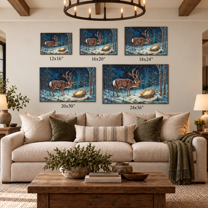 Majesty Wood Framed Canvas Wall Art