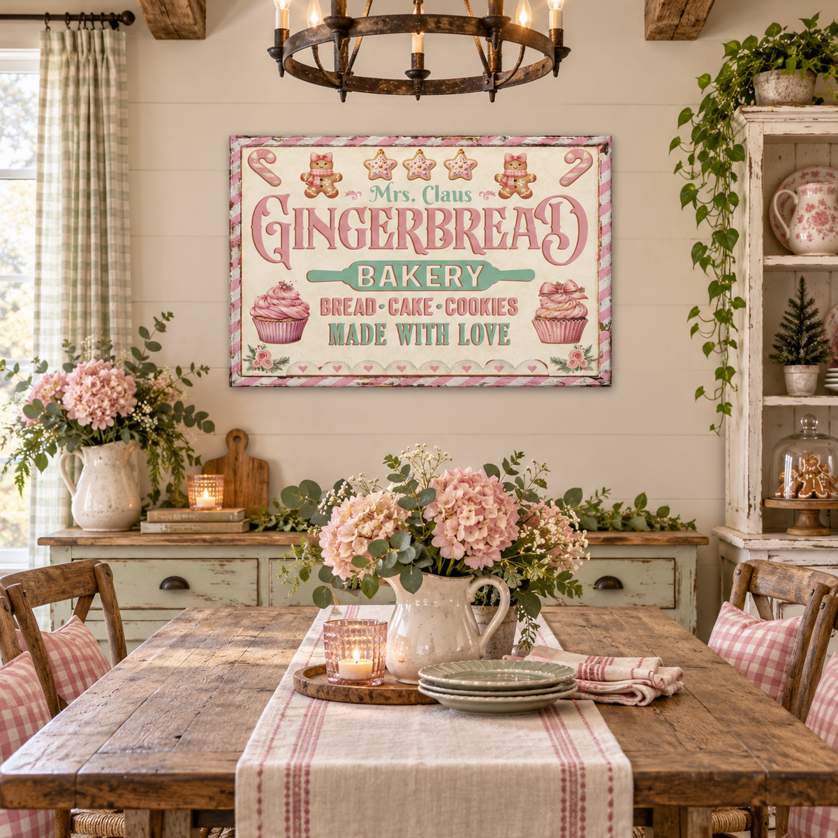 Mrs. Claus Bakery Canvas Wall Art