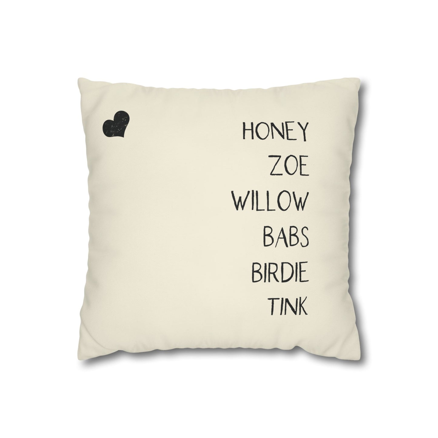 Personalized Names Pillow with a Heart