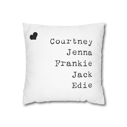 Personalized Names Pillow with a Heart