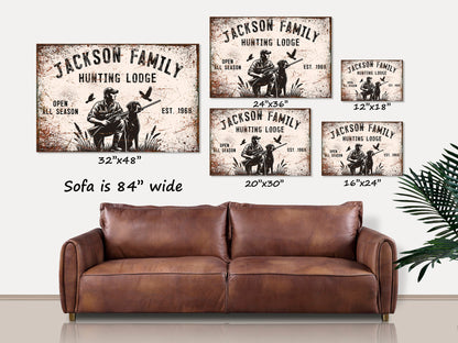 Personalized Family Hunting Lodge Sign