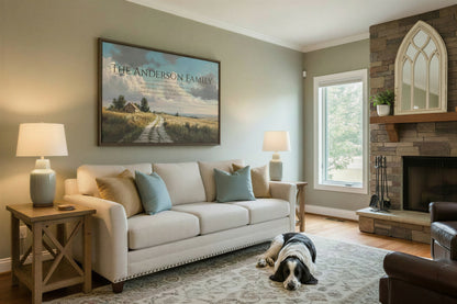 Custom Matthew 7:25 Framed Canvas Wall Art