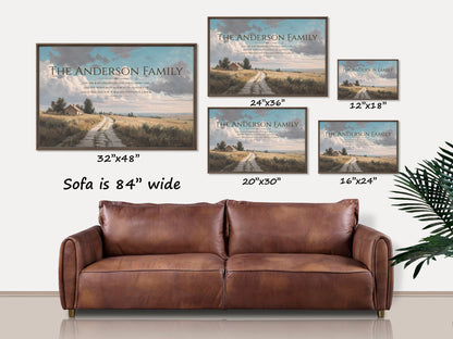 Custom Matthew 7:25 Framed Canvas Wall Art