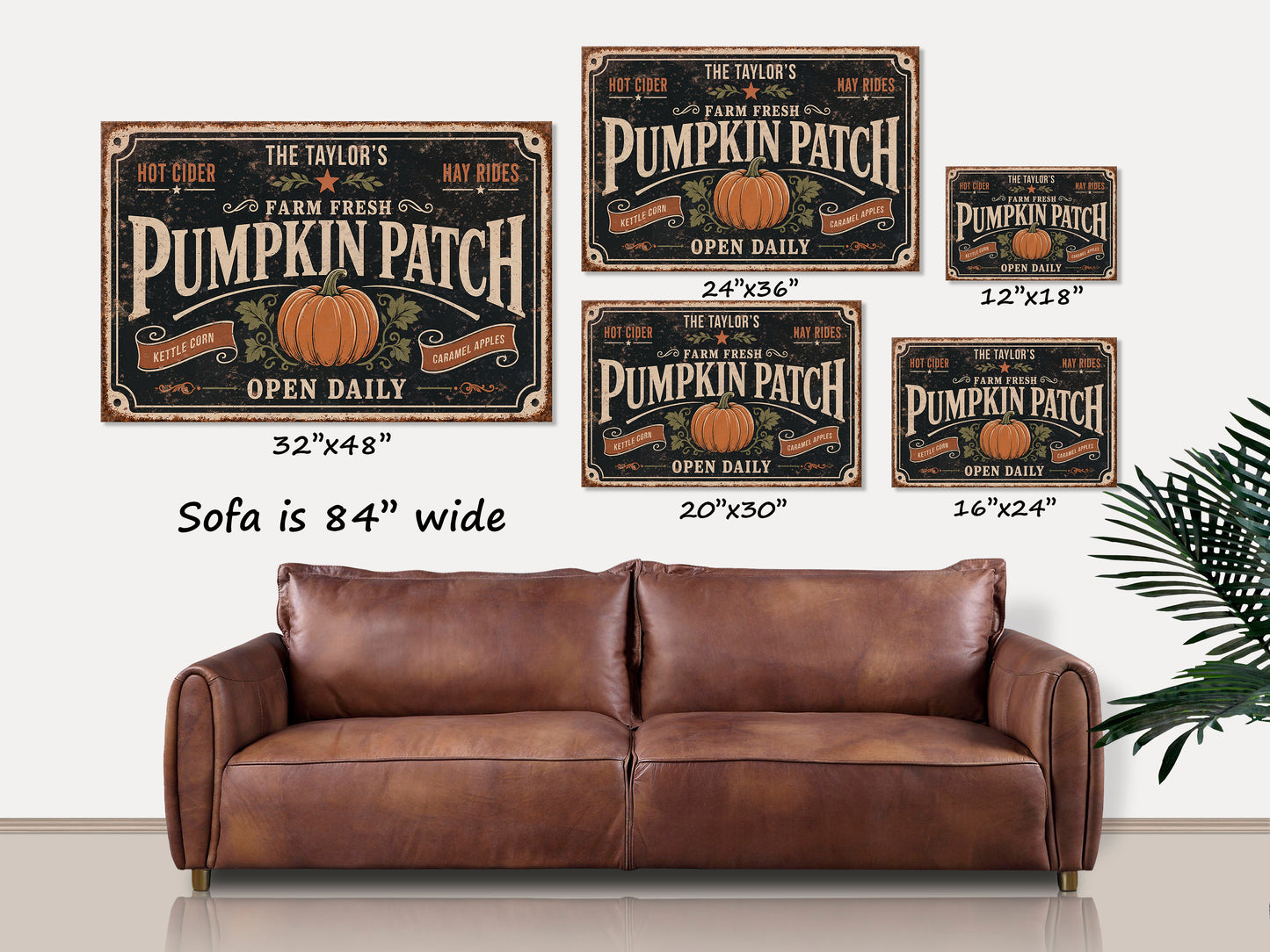 Pumpkin Patch Canvas Wall Art | Vintage Fall Farmhouse Decor