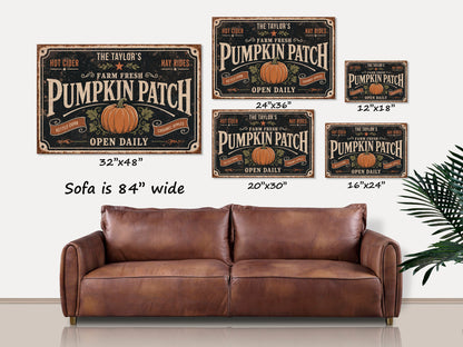 Pumpkin Patch Canvas Wall Art | Vintage Fall Farmhouse Decor
