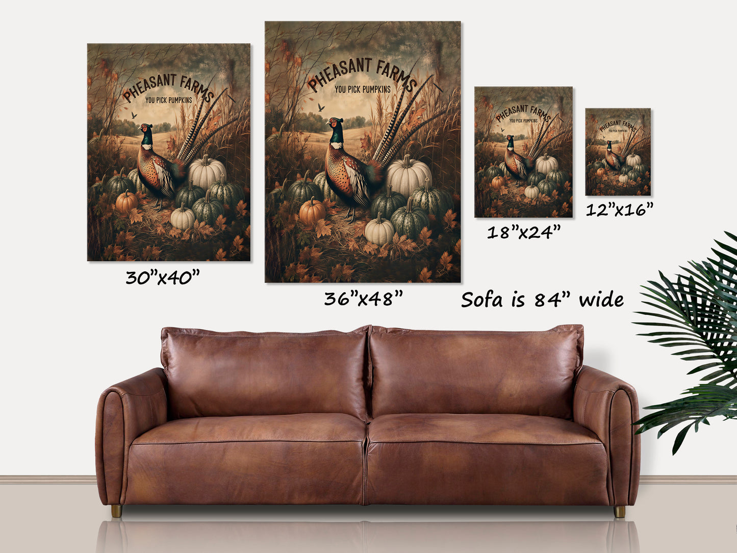 Pheasant Farms Canvas Wall Art