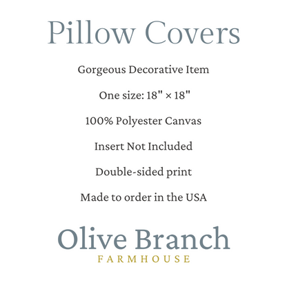 Christmas Pines and Florals Pillow Cover