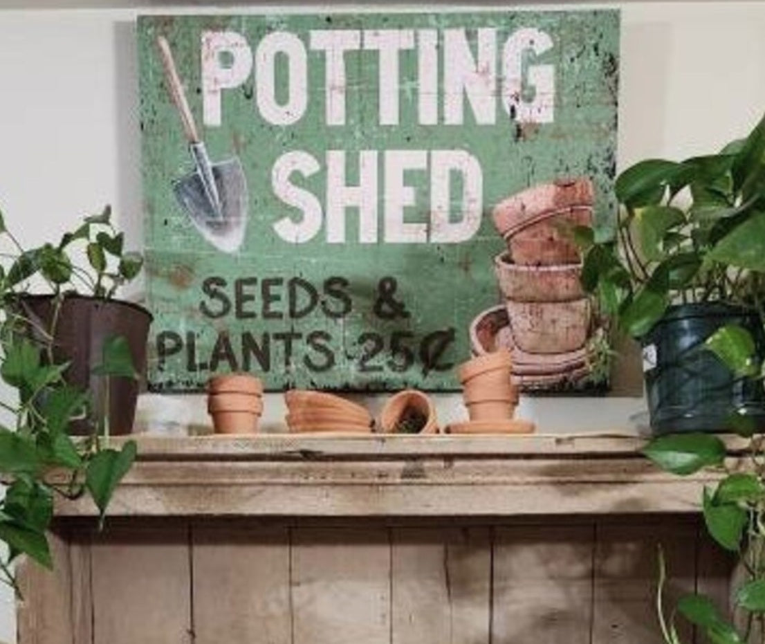 Potting Shed Canvas Wall Art
