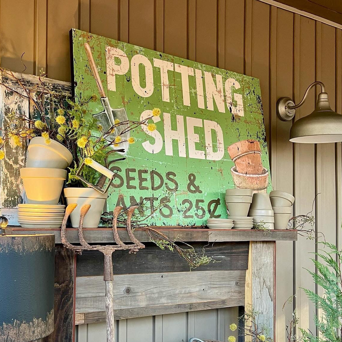 Potting Shed Canvas Wall Art