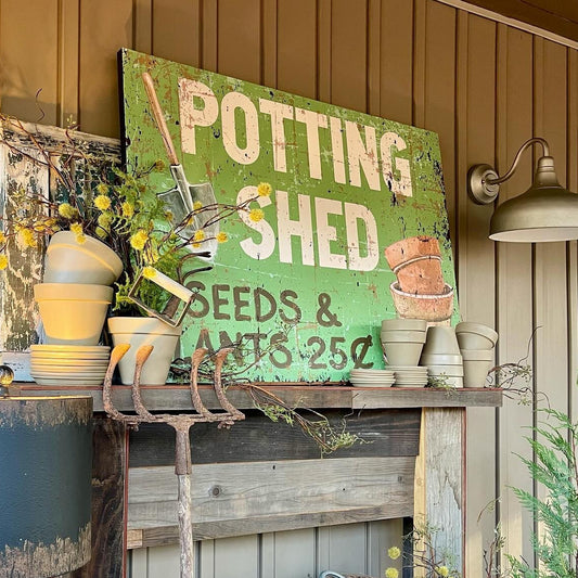 Potting Shed Canvas Wall Art