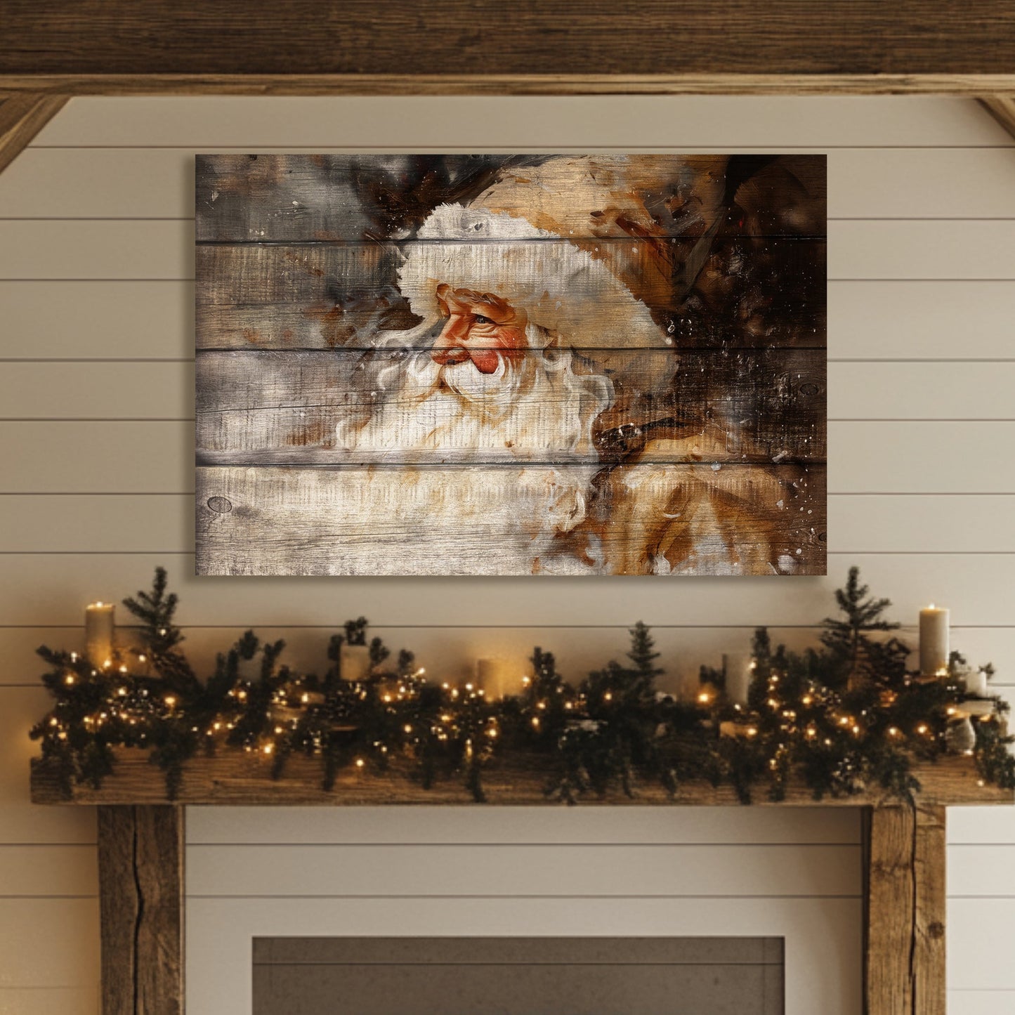 Vintage Santa Claus Canvas Wall Art