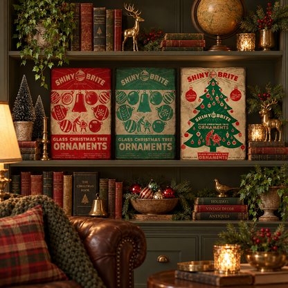 Shiny Brite Ornament Box Canvas Decor