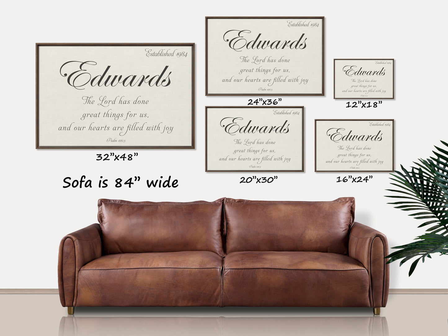 Personalized Christian Wedding Gift Psalm 126:3