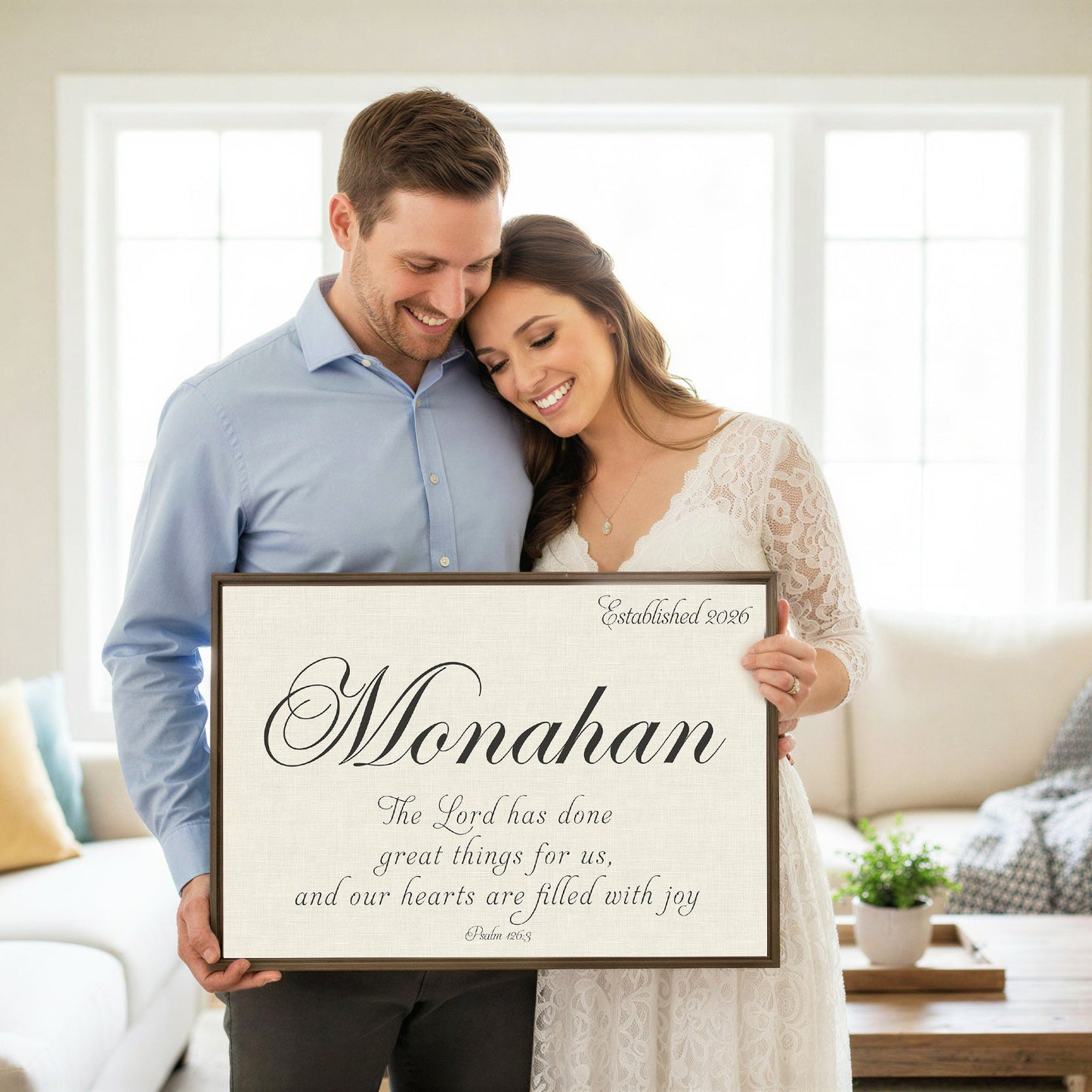 Personalized Christian Wedding Gift Psalm 126:3