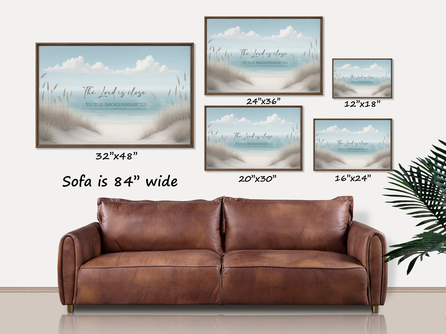 The Lord is Close to the Broken Hearted Wood Framed Canvas