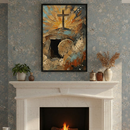 The Tomb is Empty Framed Canvas