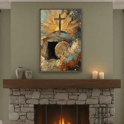 The Tomb is Empty Framed Canvas