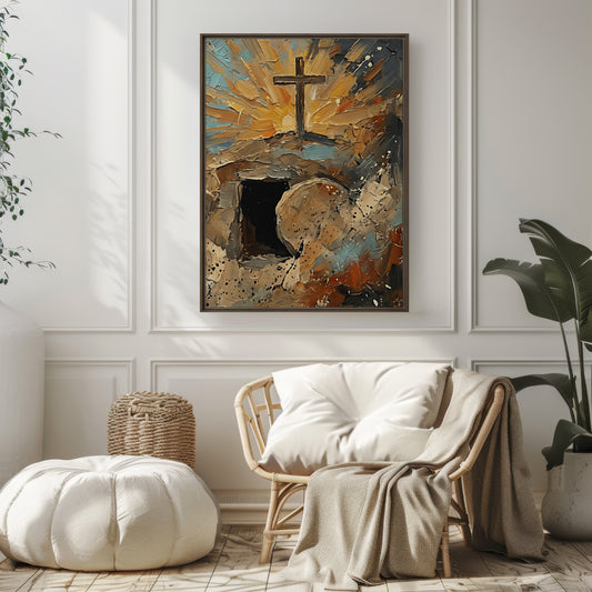The Tomb is Empty Framed Canvas