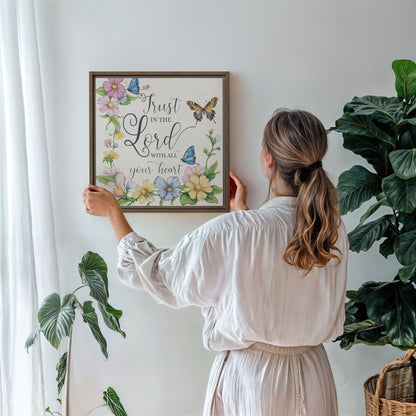 Trust in the Lord Framed Canvas Print