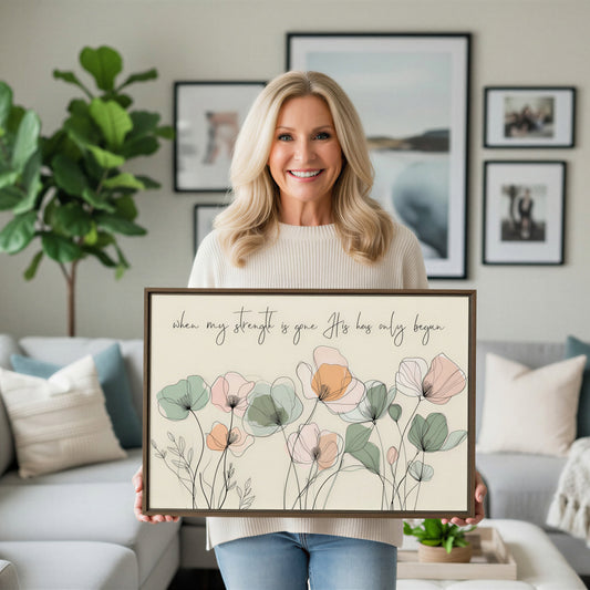 When My Strength Is Gone Wood-Framed Art