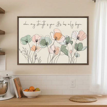 When My Strength Is Gone Wood-Framed Art