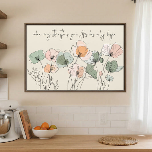 When My Strength Is Gone Wood-Framed Art