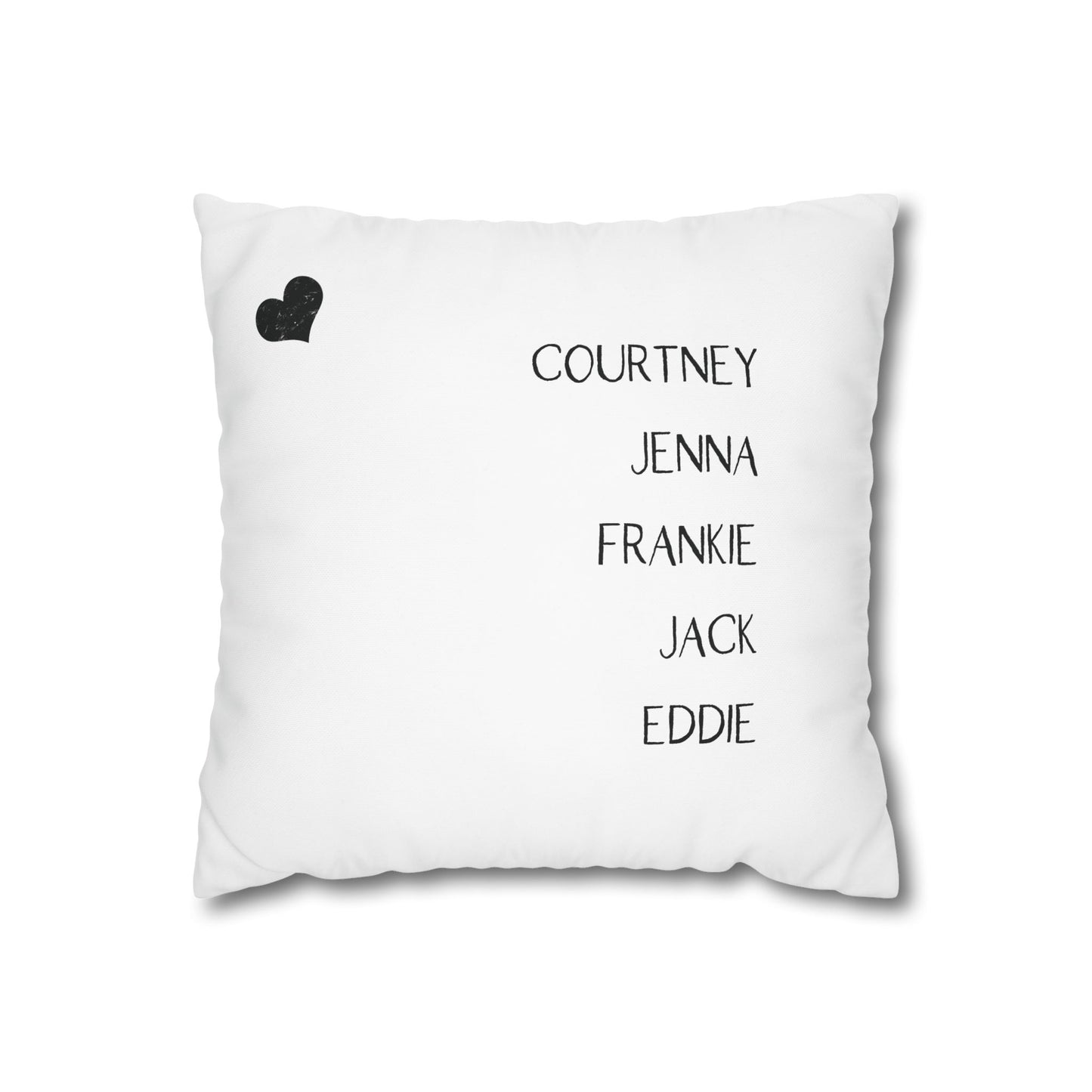 Personalized Names Pillow with a Heart